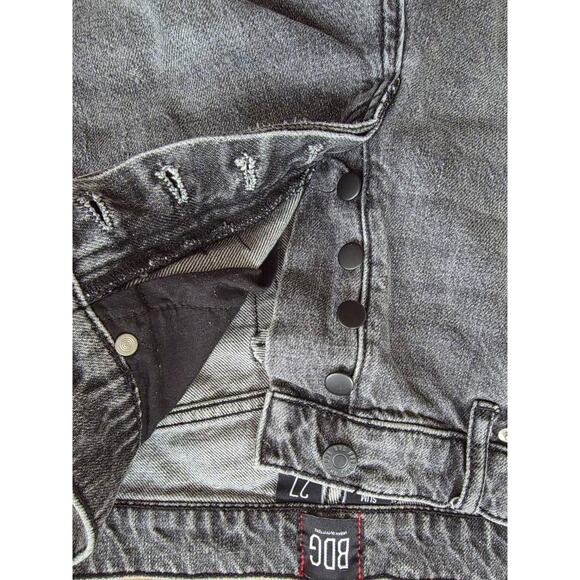 BDG Urban Outfitters Slim Straight Jeans Black Button Fly Women Size 27 A001652 - Picture 5 of 7